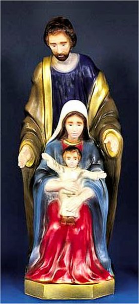 Holy Family Sculpture Statue Colored Yard Decor